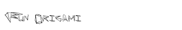 Fun Origami font