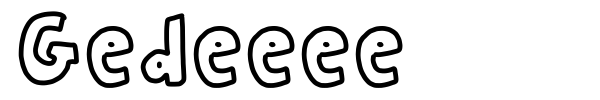 Gedeeee font