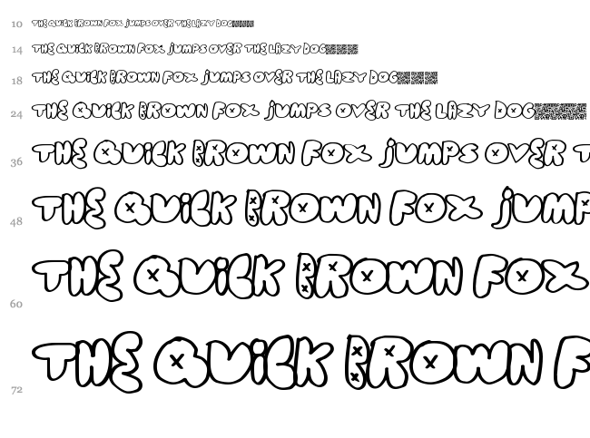 Get Real font waterfall