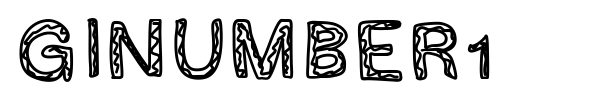Ginumber1 font