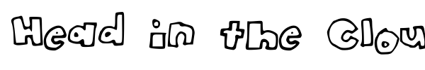 Head in the Clouds font preview