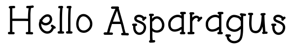 Hello Asparagus font preview