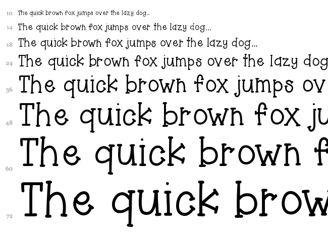 Hello Asparagus font waterfall