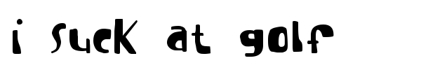 I suck at golf font preview