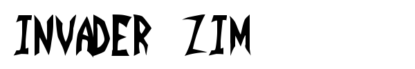 Invader Zim font preview