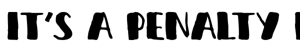 It's a penalty kick!! font