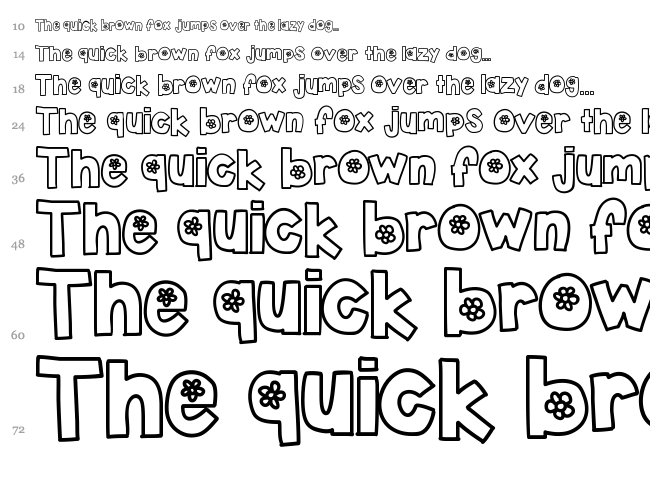 KB The Flower Farm font waterfall