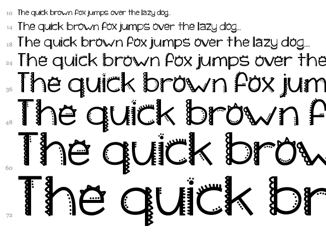 KG I Like To Move It font waterfall