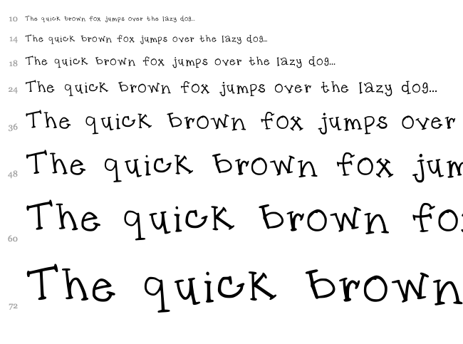 KS Prep font waterfall
