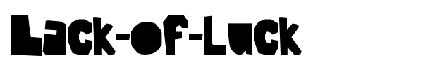 Lack-of-luck font