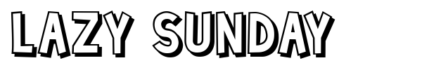 Lazy Sunday font preview