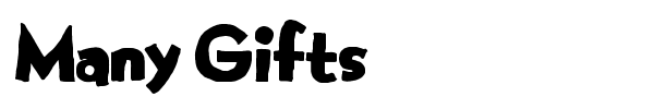 Many Gifts font