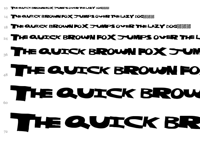 Master Strike font waterfall