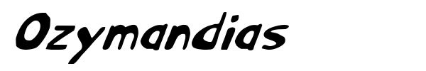 Ozymandias font preview