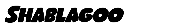 Shablagoo font preview