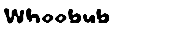 Whoobub font preview