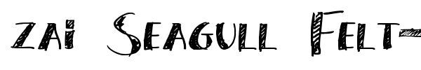zai Seagull Felt-tip Pen font preview