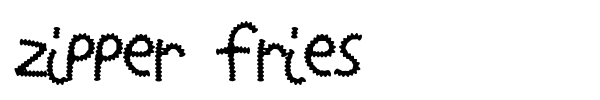 Zipper Fries font