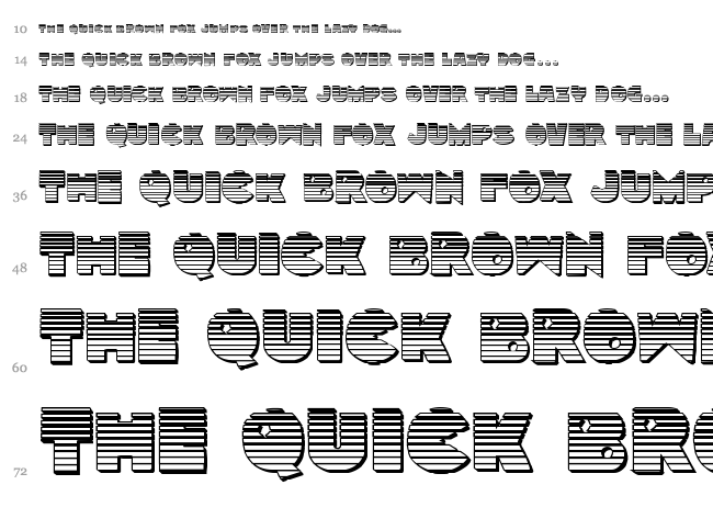 Zounderkite font waterfall