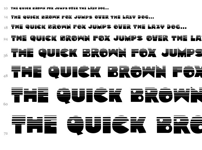 Zounderkite font waterfall