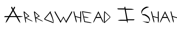 Arrowhead I Shaha font