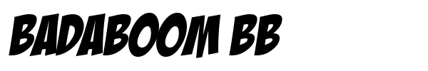 Badaboom BB font