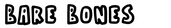 Bare Bones font