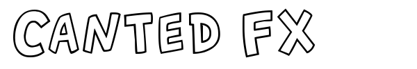 Canted FX font