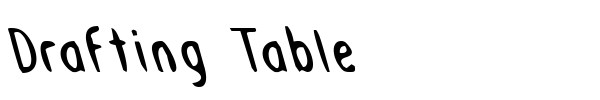 Drafting Table font