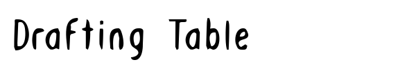 Drafting Table font preview