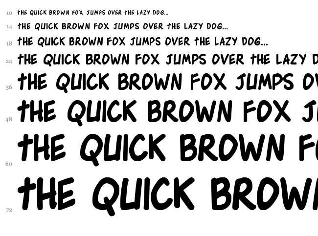 Edson Comics font waterfall