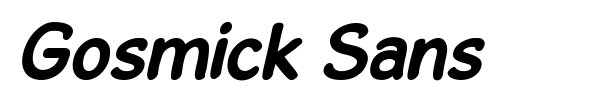 Gosmick Sans font preview