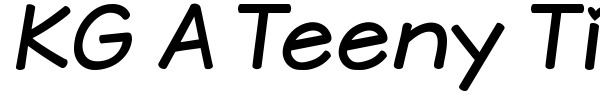 KG A Teeny Tiny Font font