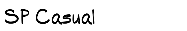 SP Casual font preview