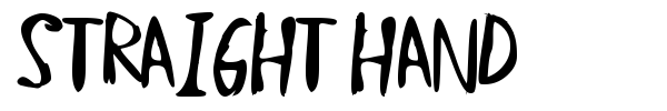 Straight Hand font
