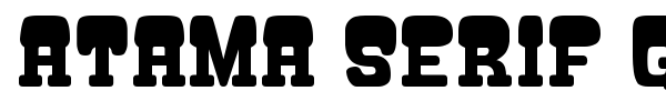 Atama Serif G font