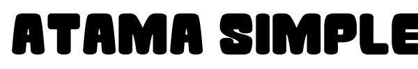 Atama Simple font