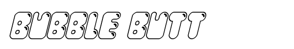 Bubble Butt font preview