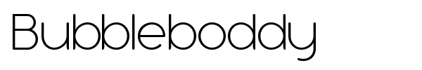 Bubbleboddy font