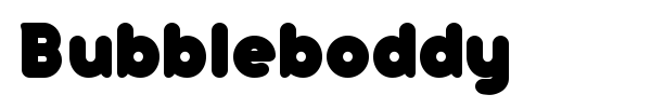 Bubbleboddy font preview