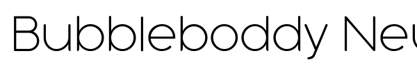 Bubbleboddy Neue font