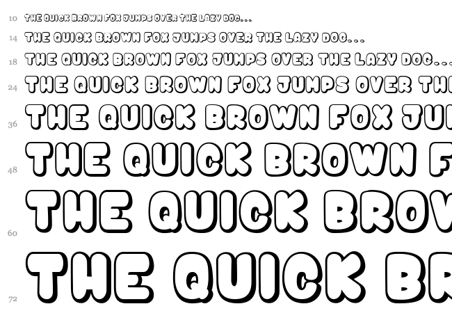 Bunny Mambo font waterfall