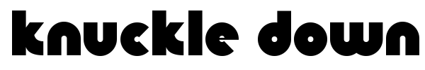 Knuckle Down font