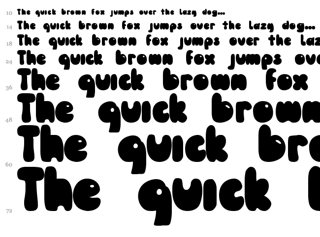 Pooh font waterfall