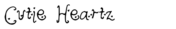 Cutie Heartz font preview