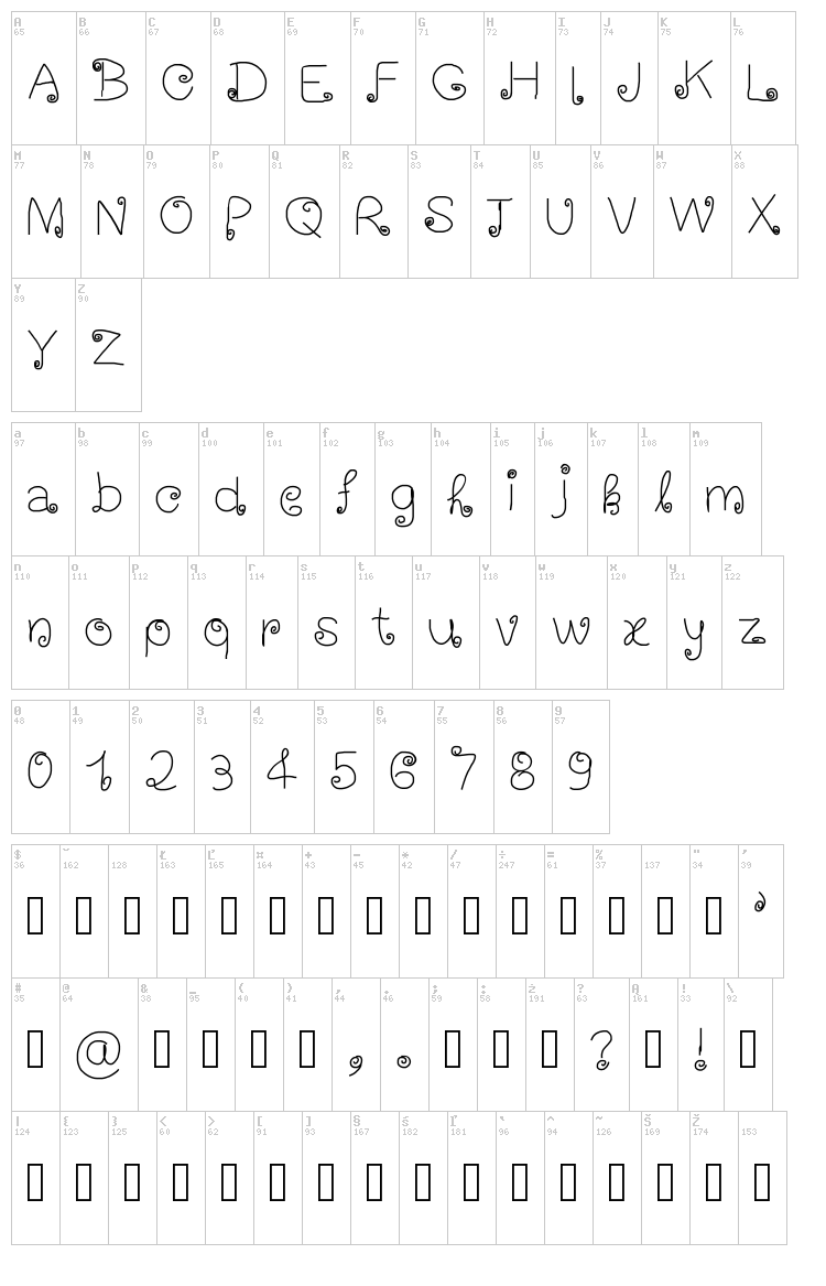 Happy New Year 2013 font map