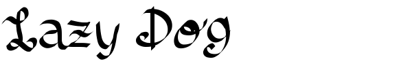 Lazy Dog font