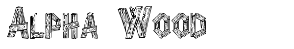 Alpha Wood font