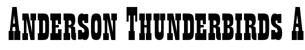 Anderson Thunderbirds Are Go ! font