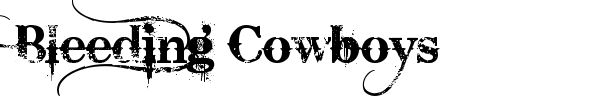 Bleeding Cowboys font